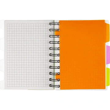 Бизнес-тетрадь 140л,кл,А6,SPIRAL BOOK Салатовый,евросп,обл.пл,раздел.84114