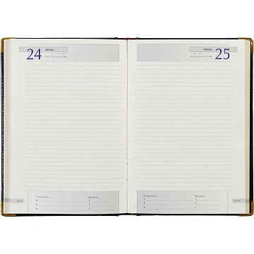 Ежедневник полудатированный кожа,синий,А5,145х216,208л, IMPERIUM 3-023/121