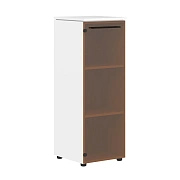 Шкаф колонка со стеклянной дверью MMC 42.2 Белый 429х423х1188 MORRIS