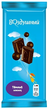 Шоколад Воздушный пористый темный, 80г