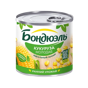 Кукуруза Бондюэль молодая, 212мл