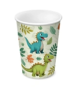 Стакан одноразовый Динозавры бумажный, 200мл