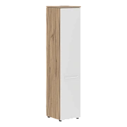 Шкаф колонка с глухой дверью MHC 42.1 Белый/Дуб Денвер светлый 429х423х1956 MORRIS TREND