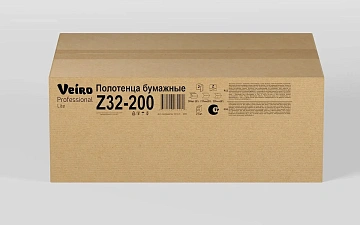 Бумажные полотенца Veiro Professional Lite H2, 2 слоя, Z-сложение, 200лист, белые,  Z32-200