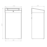 Корзина для мусора Merida Stella R 47л, белая, с конусным отверстием, KSB102.R