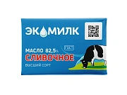 Масло сливочное Экомилк Традиционное ГОСТ 82.5%, 100г