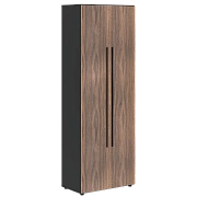 Шкаф для одежды VRWCS 80.1 Американский орех/Яшма черный 800х430х2253 VELION VENEER