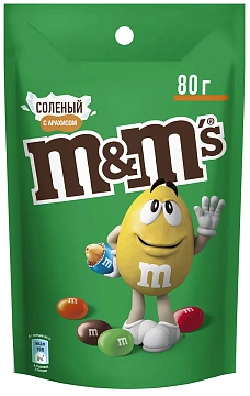 Драже M&M's Соленый арахис, 80г