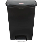 Контейнер для мусора с педалью Rubbermaid Step-On 90л, черный, 1883615