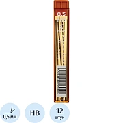 Грифели запасные 0,5 мм, HB, PILOT, КОМПЛЕКТ 12 штук, Polymer Leads, PPL-5