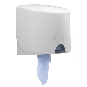 Диспенсер для протирочных материалов в рулонах Kimberly-Clark Aquarius 7017, с центральной вытяжкой, белый