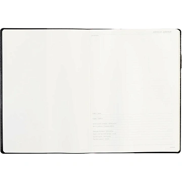 Еженедельник недатированный черный,кожа,A4 64л,Br.V.PROFY 3-098/02