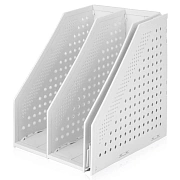 Лоток вертикальный Deli 78995Grey складной 3 отделения серый