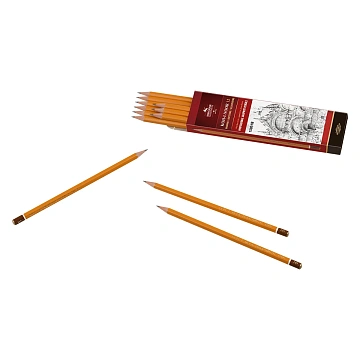 Карандаш чернографитный KOH-I-NOOR 1500, 1 шт., HB, корпус желтый, заточенный, 15000HB01170RU