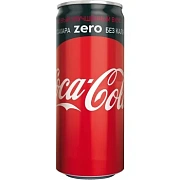 Напиток газированный Coca-Cola Zero 330мл, ж/б