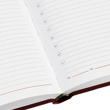 Ежедневник недатированный бордо, А5,143х210мм,180л,ATTACHE MAGNET
