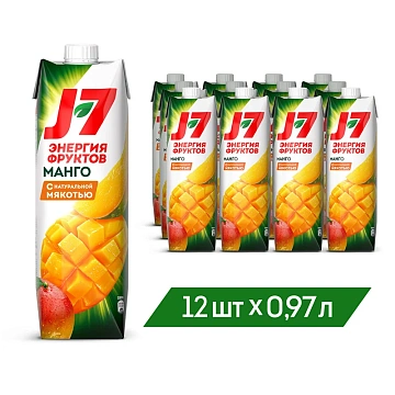 Нектар J7 манго с мякотью, 970мл
