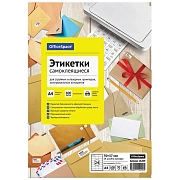 Этикетки самоклеящиеся А4 100л. OfficeSpace, белые, 24 фр. (70*37), 70г/м2