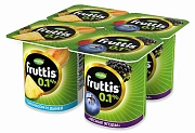 Йогуртный продукт Fruttis Ананас-дыня/Лесные ягоды 0.1%, 110г