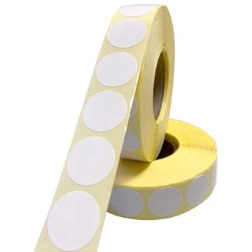 Этикетки для Честного Знака термотрансферные ПОЛУГЛЯНЕЦ, круглые, 20 мм, КОМПЛЕКТ 5 рулонов по 2000