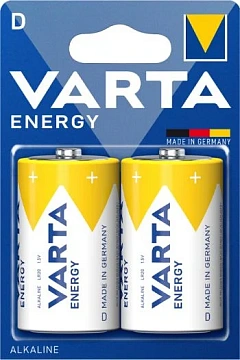 Батарейка Varta Energy Alkaline LR20 D, 2шт/уп