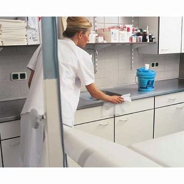 Протирочный материал Kimberly-Clark Wettask DSX, 7762, для медицинских учреждений, в рулоне, 90 листов, 1 слой, белый