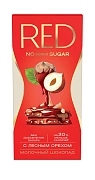 Шоколад Red Delight молочный с лесным орехом без сахара, 70г