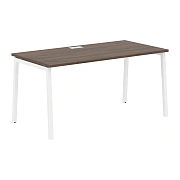 Стол прямой ELST 1580 Дуб Денвер тёмный/Белый 1560х800х750 EDIS