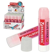 Клей-карандаш BRAUBERG 'COLOR Crystal', 15 г, прозрачный, ассорти, 227969