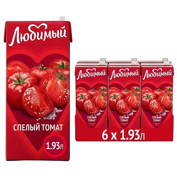 Нектар Любимый Томат с морской солью, 1.93л