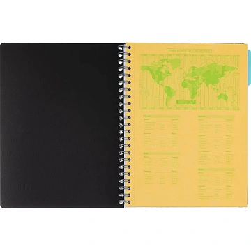 Бизнес-тетрадь SMARTBOOK А4 120л. клетка,спир,микроп,разд,карм,жел-оран