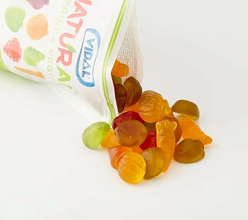 Мармелад жевательный Vidal Naturall фрукты-овощи, 180г