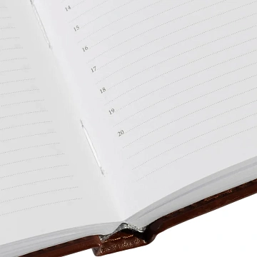 Ежедневник недатированный коричневый,А6,100x150, 320стр,Agenda