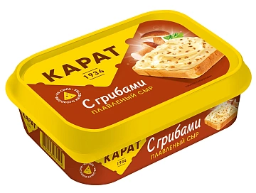 Сыр плавленый Карат сливочный с грибами 45%, 200г
