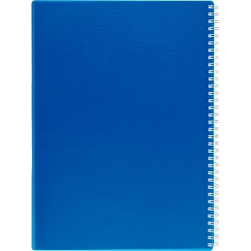 Бизнес-тетрадь А4,120л,гребень,обл.пластик,клетка, Attache Plastic, синий