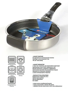 Сковорода с ручкой Hanikamu Соты, 24см