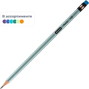 Карандаш чернографитный Attache Pearly HB, ласт, трехгр, дерево, в асс