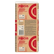 Бумажные полотенца Focus Premium листовые, белые, 100шт, 2 слоя, Z-сложения, 5076395