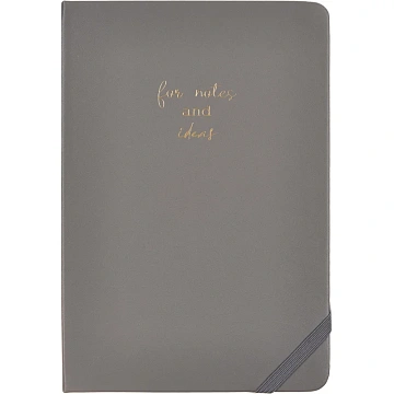 Ежедневник недатированный серый, А5,140x200мм, 136 л. ATTACHE