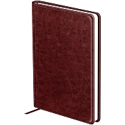 Ежедневник недатированный, А5, 160л., твердый переплет, кожзам, BG 'Nebraska. Dark red', красный