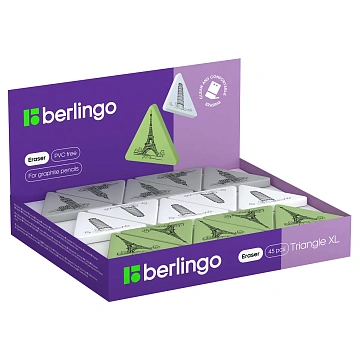 Ластик Berlingo Triangle XL 55х9мм, ассорти