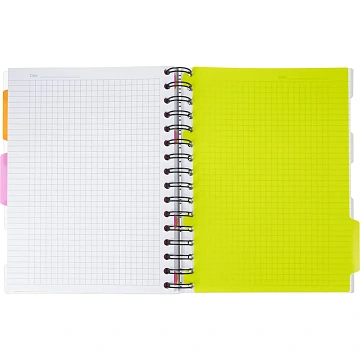 Бизнес-тетрадь 140л,кл,А5,SPIRAL BOOK Салатовый,евросп,обл.пл,раздел.84108