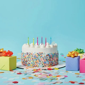 Набор свечей для торта с цветным пламенем 6 шт., 6 см, с держателями, ЗОЛОТАЯ СКАЗКА, 591459