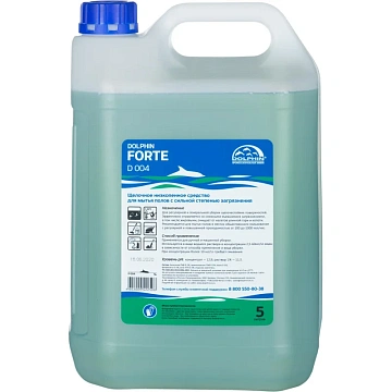 Средство для поломоечных машин Dolphin Forte 5 л, для сильных зарязнений, малопенное, D004-5
