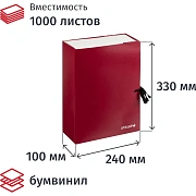 Папка архивная складная ATTACHE,100 мм,красн