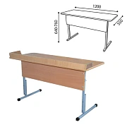Стол-парта 2-местный регулируемый для кабинета химии, 1200х550х640-760 мм, рост 4-6, металл/ДСП, пла