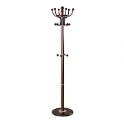 Вешалка-стойка BRABIX 'CR-282', металл/мрамор, 1,8 м, на диске диаметром 36 см, 6 крючков + 4 дополнительных, коричневая, 601745