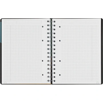 Бизнес-тетрадь SMARTBOOK А5 120л. клетка,спир,микроп,разд,карм,жел-оран