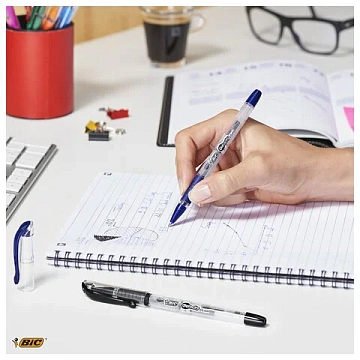 Ручка гелевая с грипом BIC 'Gelocity Stic', ЧЕРНАЯ, узел 0,5 мм, линия письма 0,29 мм, CEL1010266