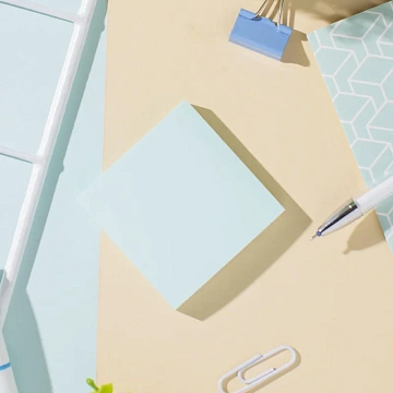 Стикеры ATTACHE с клеев.краем 51х51 голубой 100л